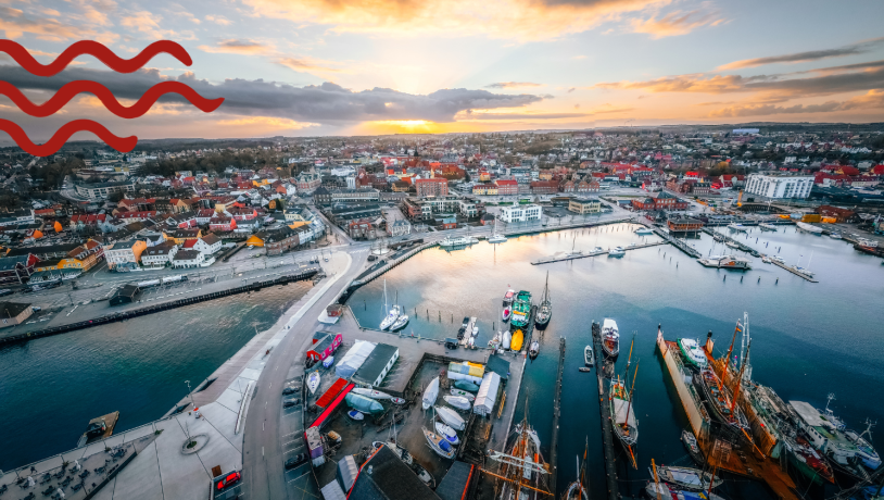 Svendborg Havn set fra luften