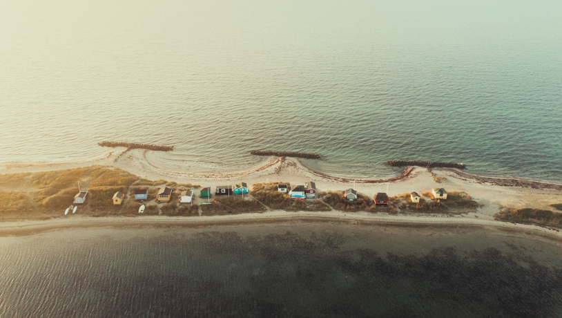 Badehuse på Eriks Hale ved Marstal , Ærø