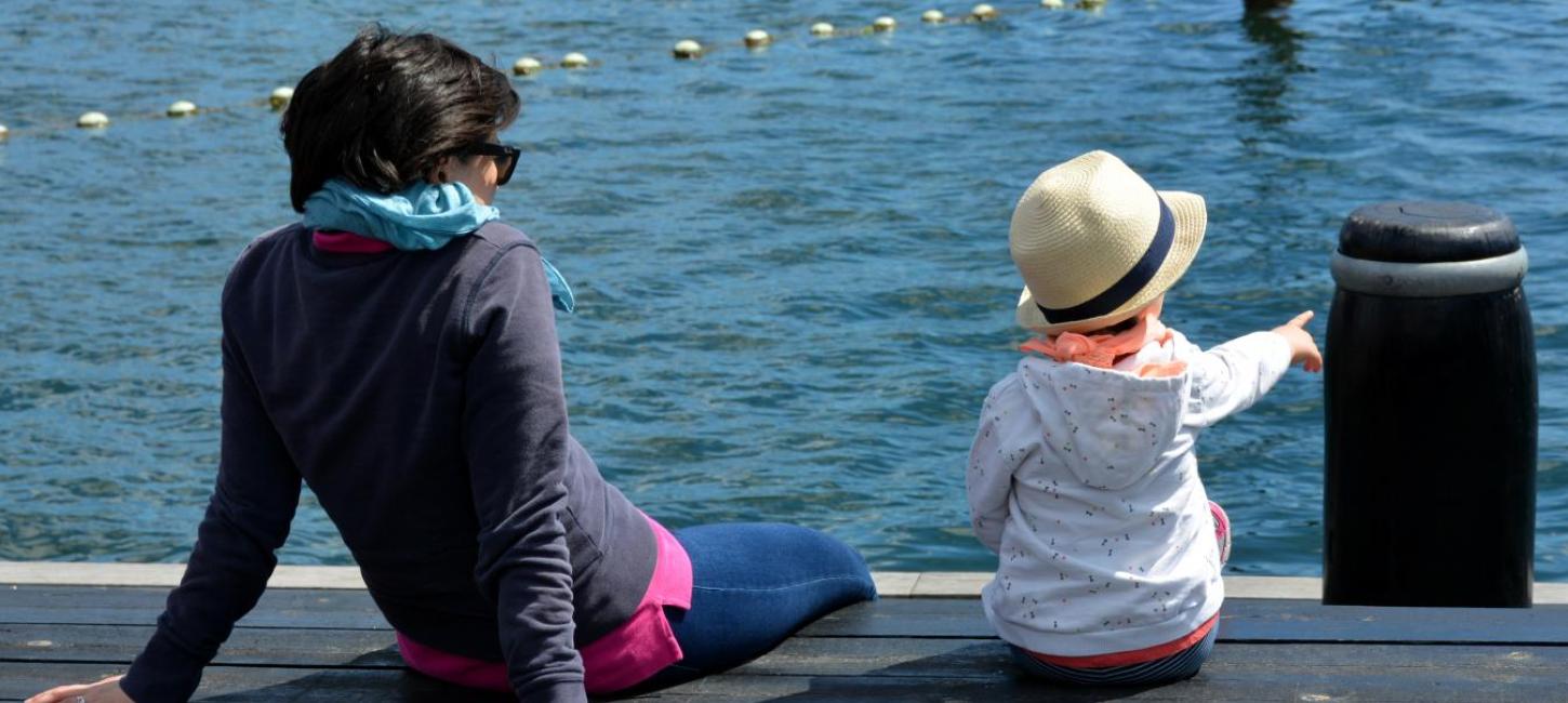 Svendborg havn med familien