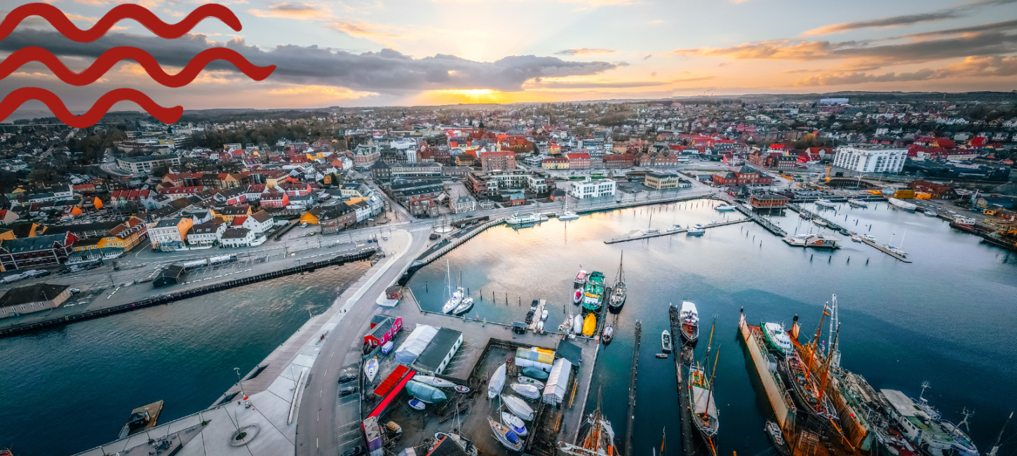 Svendborg Havn set fra luften