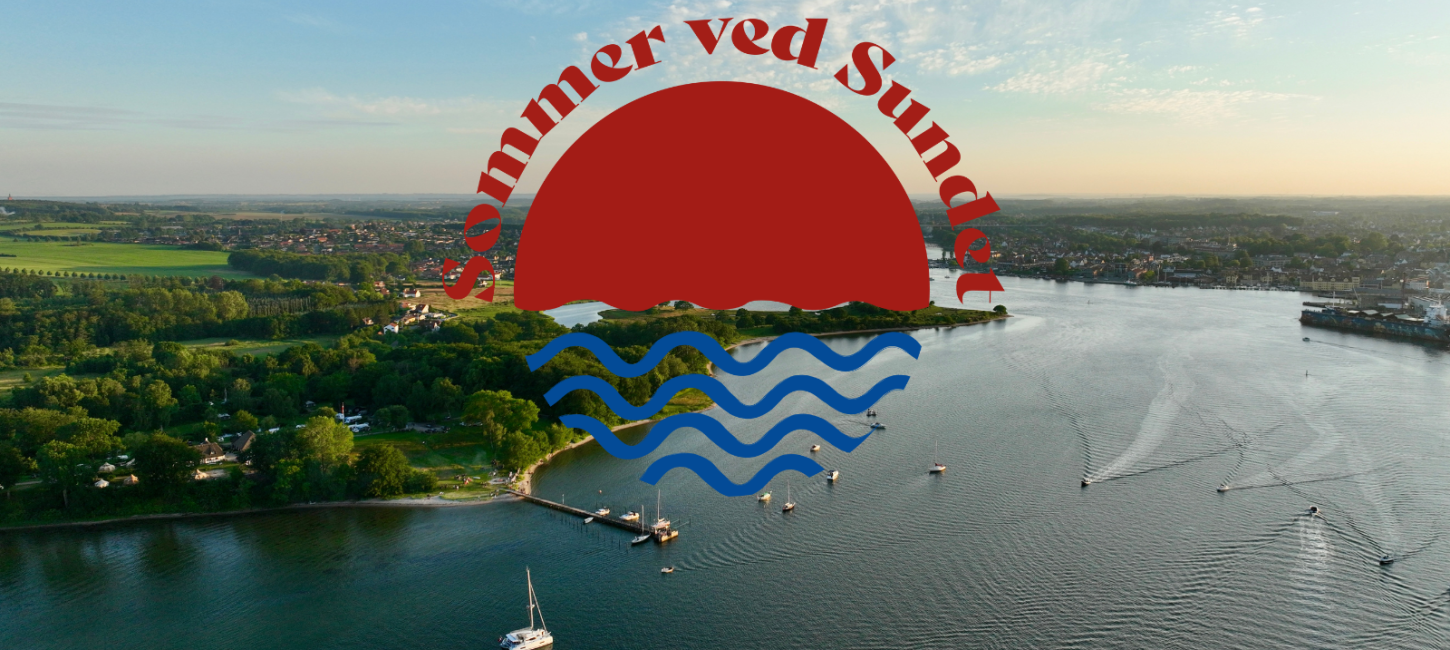 Sommer ved Sundet, dronebillede, Svendborg