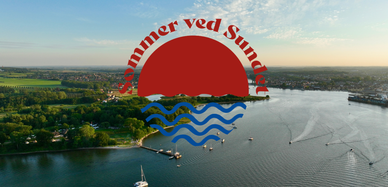 Sommer ved Sundet, dronebillede, Svendborg