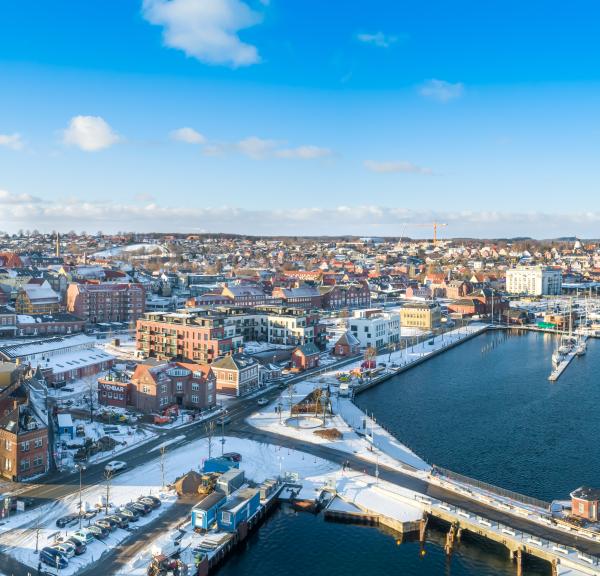Svendborg havn vinter