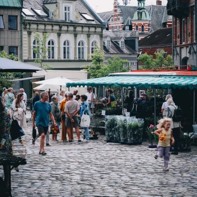 Svendborg Torv med torvedag, sydfyn