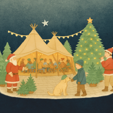 Jul på Torvet illustration, Svendborg Torv