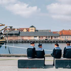 Svendborg Havn, besøg af Georg Stage