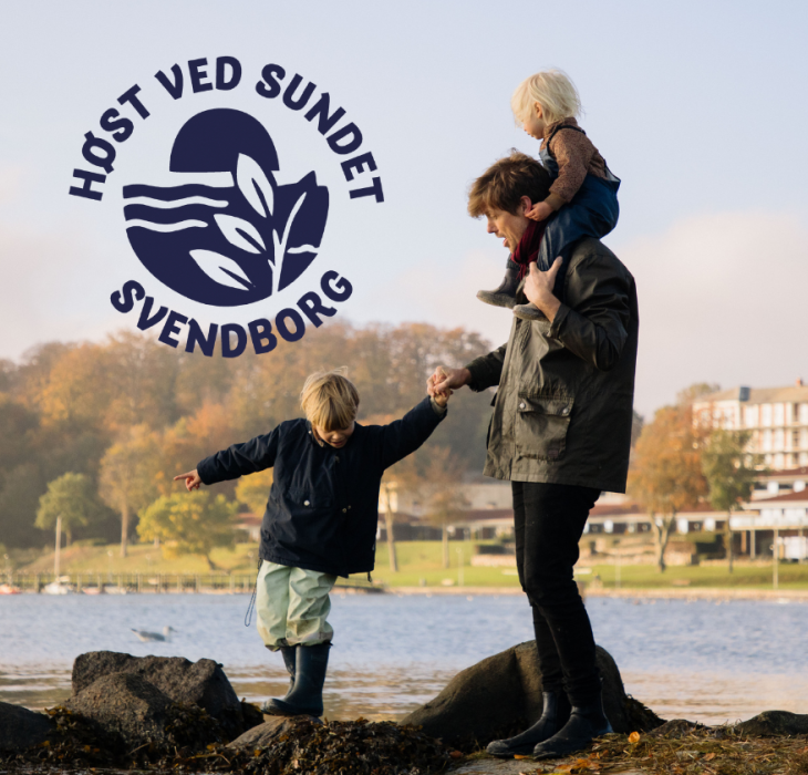 familier, børn, efterår, strand, svendborg